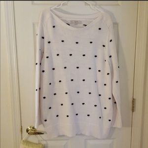 Loft Polka Dot Bobble Sweater